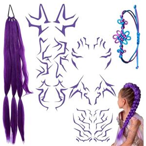 Eniyou Perruque Ru-mi Enfant Perruque Kpop Perru-que Violette Enfant P-erruque K Pop Rajout Cheveux Violet pour Halloween Cosplay Soirées Dansantes avec 6 Tatouage Temporaire Violet 1 Bracelet Tissé - Publicité Eniyou Perruque Ru-mi Enfant Perruque Kpop Perru-que Violette Enfant P-erruque K Pop Rajout Cheveux Violet pour Halloween Cosplay Soirées Dansantes avec 6 Tatouage Temporaire Violet 1 Bracelet Tissé - Publicité
