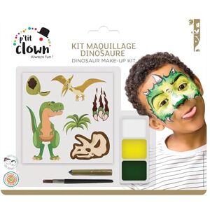P'tit Clown 23878 Kit Maquillage Dinosaure Enfant Make-up Peinture Visage Facile à Utiliser -Lavable Non Toxique Déguisement Carnaval, Halloween, Anniversaire, Cosplay - Publicité P'tit Clown 23878 Kit Maquillage Dinosaure Enfant Make-up Peinture Visage Facile à Utiliser -Lavable Non Toxique Déguisement Carnaval, Halloween, Anniversaire, Cosplay - Publicité