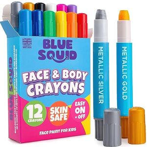 Blue Squid Crayons de Peinture Visage pour Enfants Kit 12 Couleurs Vives, Mines Extensibles, Sûr, Peau Sensible Maquillage Corporel Fête d’Anniversaire, Théâtre, École, Festival - Publicité Blue Squid Crayons de Peinture Visage pour Enfants Kit 12 Couleurs Vives, Mines Extensibles, Sûr, Peau Sensible Maquillage Corporel Fête d’Anniversaire, Théâtre, École, Festival - Publicité