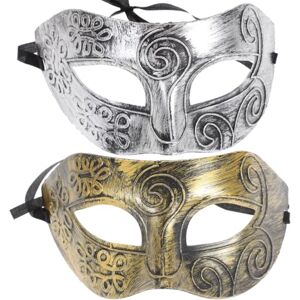 Amosfun Masque Demi Visage Homme Style Gladiateur Romain 2 Pièces Masque Bal Masqué Halloween Carnaval Accessoire Costume - Publicité Amosfun Masque Demi Visage Homme Style Gladiateur Romain 2 Pièces Masque Bal Masqué Halloween Carnaval Accessoire Costume - Publicité