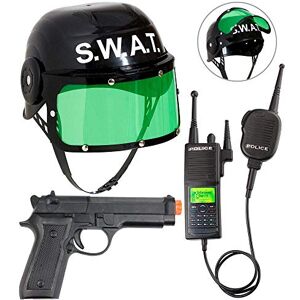 W WIDMANN MILANO Party Fashion 28227 Accessoires de déguisement S.W.A.T. pour enfants, casque, pistolet et radio, noir, forces spéciales d'intervention, SEK, carnaval, fête à thème - Publicité W WIDMANN MILANO Party Fashion 28227 Accessoires de déguisement S.W.A.T. pour enfants, casque, pistolet et radio, noir, forces spéciales d'intervention, SEK, carnaval, fête à thème - Publicité
