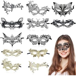 YinnFeen Masque en Dentelle, 12 Pièces Masque de Mascarade, Vintage Vénitien Masque Bal Masqué Sexy pour Halloween Carnaval Fête Déguisée Soirée Costume Cosplay Femme - Publicité YinnFeen Masque en Dentelle, 12 Pièces Masque de Mascarade, Vintage Vénitien Masque Bal Masqué Sexy pour Halloween Carnaval Fête Déguisée Soirée Costume Cosplay Femme - Publicité