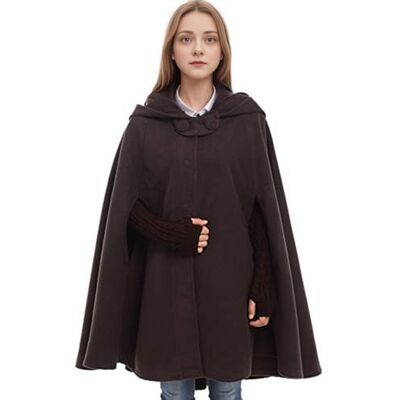 GRACEART Longue Cape à Capuche Poncho Veste Blouson Manteau Robes Chaude - Publicité GRACEART Longue Cape à Capuche Poncho Veste Blouson Manteau Robes Chaude - Publicité