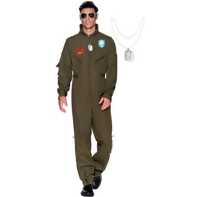 Spooktacular Creations vol pilote adult costume masculin avec accessoires pour halloween party (petit) gris - Publicité Spooktacular Creations vol pilote adult costume masculin avec accessoires pour halloween party (petit) gris - Publicité