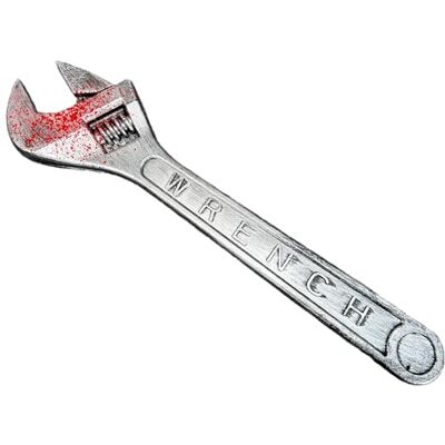 Rubber Johnnies Johnnies en caoutchouc, grande clé à molette, fausse arme, accessoire de constructeur, accessoires d'Halloween - Publicité Rubber Johnnies Johnnies en caoutchouc, grande clé à molette, fausse arme, accessoire de constructeur, accessoires d'Halloween - Publicité