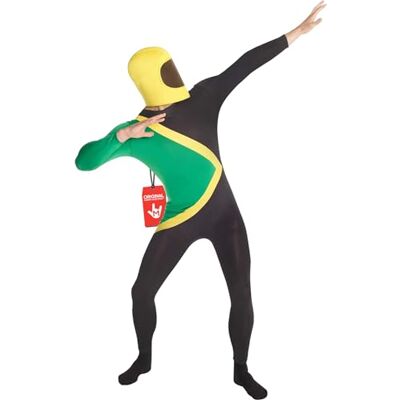 Morphsuits Déguisement Jamaïquain 150- 165 cm Combinaison Intégrale Verte avec Cagoule, Style Bobsleigh Jamaïcain, Parfait pour Halloween, Idéal pour le Cosplay - Publicité Morphsuits Déguisement Jamaïquain 150- 165 cm Combinaison Intégrale Verte avec Cagoule, Style Bobsleigh Jamaïcain, Parfait pour Halloween, Idéal pour le Cosplay - Publicité