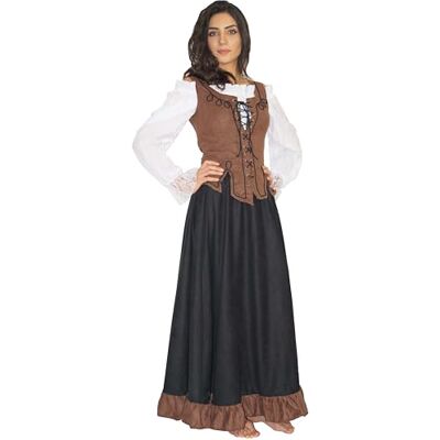 MAYLYNN Costume médiéval pour femme 3 pièces, chemisier, jupe et gilet - Publicité MAYLYNN Costume médiéval pour femme 3 pièces, chemisier, jupe et gilet - Publicité