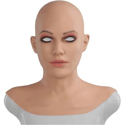 ZWSM Masque de tête réaliste en Silicone pour travestis, avec Maquillage, pour Halloween, Cosplay, transgenre,Tan,One Size - Publicité ZWSM Masque de tête réaliste en Silicone pour travestis, avec Maquillage, pour Halloween, Cosplay, transgenre,Tan,One Size - Publicité