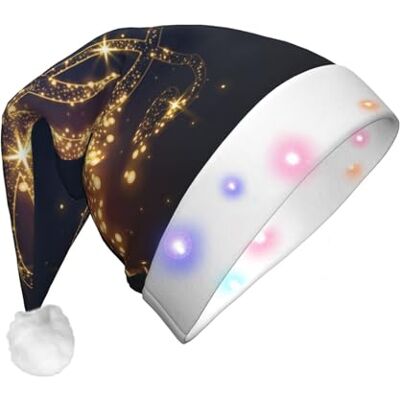 GZHYHAKAN Chapeau de Noël avec note de musique dorée et étoile brillante pour adulte, parfait pour Noël, Halloween et Nouvel An - Publicité GZHYHAKAN Chapeau de Noël avec note de musique dorée et étoile brillante pour adulte, parfait pour Noël, Halloween et Nouvel An - Publicité