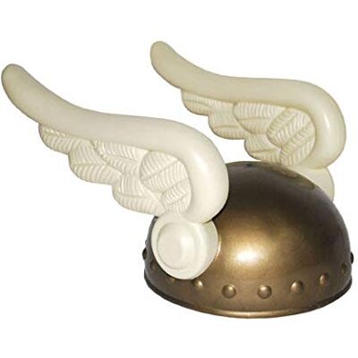 COOLMP Lot de 3 Casque de gaulois doré avec 2 ailes pour enfant - Publicité COOLMP Lot de 3 Casque de gaulois doré avec 2 ailes pour enfant - Publicité