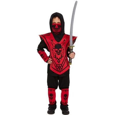 HENBRANDT Enfants Garçons Noir et Rouge Ninja Guerrier Déguisement Livre Jour Costume Déguisement Taille M 7-9 Ans - Publicité HENBRANDT Enfants Garçons Noir et Rouge Ninja Guerrier Déguisement Livre Jour Costume Déguisement Taille M 7-9 Ans - Publicité