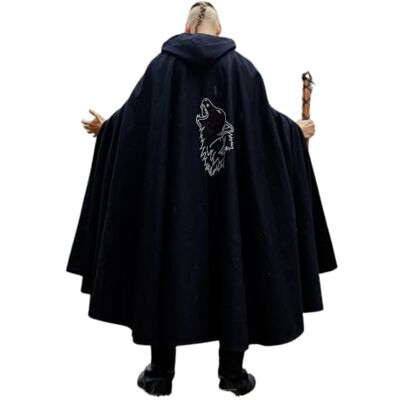 Leonardo Carbone® Cape viking unisexe Alpha avec Geri & Freki Vêtements médiévaux pour femme et homme Cape pour homme Costume de Hobbit Vêtements LARP Viking Cosplay pour homme, Halloween, - Publicité Leonardo Carbone® Cape viking unisexe Alpha avec Geri & Freki Vêtements médiévaux pour femme et homme Cape pour homme Costume de Hobbit Vêtements LARP Viking Cosplay pour homme, Halloween, - Publicité