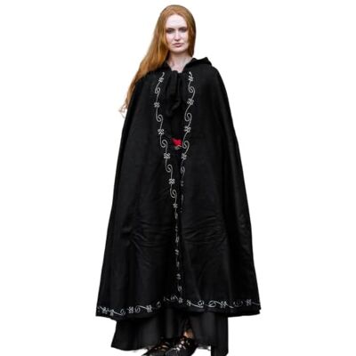 Leonardo Carbone® Cape médiévale unisexe en laine avec broderie Alma – Vêtements médiévaux pour homme et femme – Cape pour homme, costume de Hobbit, vêtements LARP, Viking, cosplay, Halloween - Publicité Leonardo Carbone® Cape médiévale unisexe en laine avec broderie Alma – Vêtements médiévaux pour homme et femme – Cape pour homme, costume de Hobbit, vêtements LARP, Viking, cosplay, Halloween - Publicité