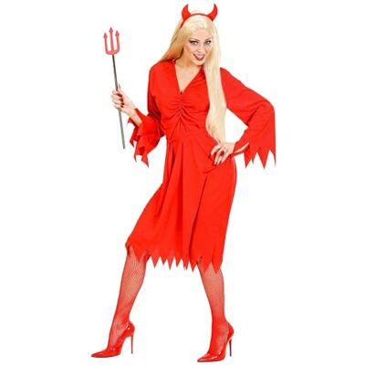 W WIDMANN MILANO Party Fashion Costume de diable, robe, ceinture, cornes, déguisement pour Halloween - Publicité W WIDMANN MILANO Party Fashion Costume de diable, robe, ceinture, cornes, déguisement pour Halloween - Publicité