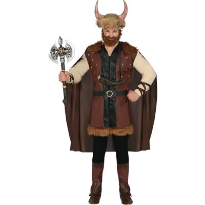 FIESTAS GUIRCA Déguisement Guerrier Viking Homme Déguisement Historique Roi Barbare Homme Taille S 46-48 - Publicité FIESTAS GUIRCA Déguisement Guerrier Viking Homme Déguisement Historique Roi Barbare Homme Taille S 46-48 - Publicité