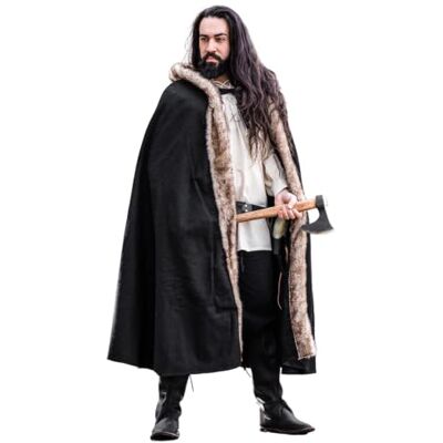 Leonardo Carbone® Cape viking Fjell avec fourrure synthétique Vêtements médiévaux pour femme et homme Cape pour homme Costume de Hobbit Vêtements LARP Viking Cosplay pour homme, Halloween, - Publicité Leonardo Carbone® Cape viking Fjell avec fourrure synthétique Vêtements médiévaux pour femme et homme Cape pour homme Costume de Hobbit Vêtements LARP Viking Cosplay pour homme, Halloween, - Publicité