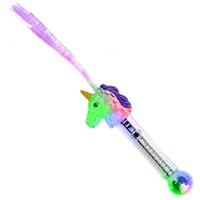 The Glowhouse Licorne Fibre Optique Baguette Multicolore Licorne Clignotant Jouet - Publicité The Glowhouse Licorne Fibre Optique Baguette Multicolore Licorne Clignotant Jouet - Publicité