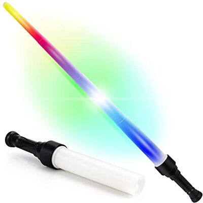 The Glowhouse Le Sabre Laser Glowhouse Épée Lumineuse LED S'étend et Passe à 8 Fonctions différentes Modes LED pulsés et Stables Plus de 3 Pieds de Longueur Piles incluses - Publicité The Glowhouse Le Sabre Laser Glowhouse Épée Lumineuse LED S'étend et Passe à 8 Fonctions différentes Modes LED pulsés et Stables Plus de 3 Pieds de Longueur Piles incluses - Publicité