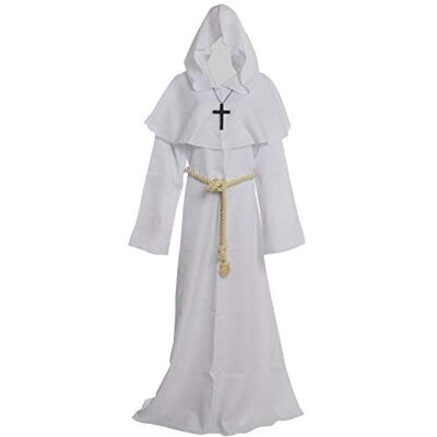 GOLDSTITCH Friar Medieval Hooded Monk Renaissance Priest Robe Costume Cosplay - Publicité GOLDSTITCH Friar Medieval Hooded Monk Renaissance Priest Robe Costume Cosplay - Publicité