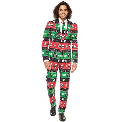 OppoSuits Fun Ugly Christmas for Men – The Rudolph – Full Suit: Jacket, Pants & Tie Costume pour Homme - Publicité OppoSuits Fun Ugly Christmas for Men – The Rudolph – Full Suit: Jacket, Pants & Tie Costume pour Homme - Publicité