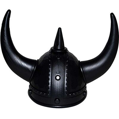 Funny Fashion Fiesta Palace casque de viking avec 2 grandes cornes noir - Publicité Funny Fashion Fiesta Palace casque de viking avec 2 grandes cornes noir - Publicité