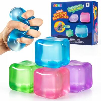 JOYIN Lot de 4 cubes anti-stress haute densité de 5,1 cm pour soulager le stress avec reprise lente Jouets sensoriels pour enfants et adultes Cadeaux d'anniversaire, cadeaux de fête, prix en - Publicité JOYIN Lot de 4 cubes anti-stress haute densité de 5,1 cm pour soulager le stress avec reprise lente Jouets sensoriels pour enfants et adultes Cadeaux d'anniversaire, cadeaux de fête, prix en - Publicité