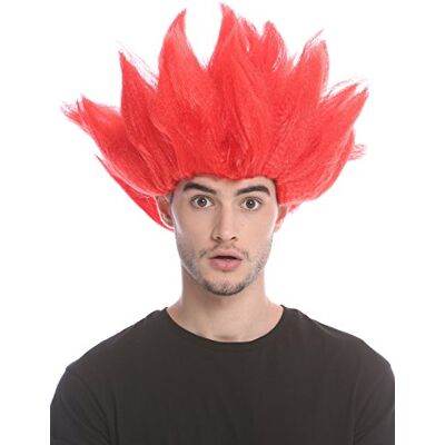 WIG ME UP 91062-PC13 Perruque Dame Homme Carnaval Halloween Cosplay Fleur Tulipe démon Rouge crêpée - Publicité WIG ME UP 91062-PC13 Perruque Dame Homme Carnaval Halloween Cosplay Fleur Tulipe démon Rouge crêpée - Publicité