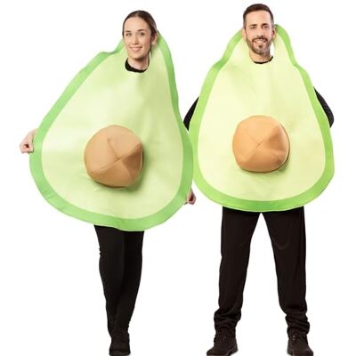 EUROCARNAVALES Costume d'avocat avec noyau d'avocat pour adulte Taille M/L Vert Aliment Fruit exotique Carnaval - Publicité EUROCARNAVALES Costume d'avocat avec noyau d'avocat pour adulte Taille M/L Vert Aliment Fruit exotique Carnaval - Publicité