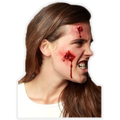 Ghoulish Productions Fausse blessure Ouverte Rouge Taille Unique - Publicité Ghoulish Productions Fausse blessure Ouverte Rouge Taille Unique - Publicité