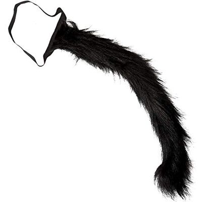 Queue de chat en peluche noire - Accessoire de costume - Publicité Queue de chat en peluche noire - Accessoire de costume - Publicité