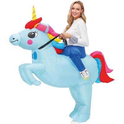 Unicorn - Riding Unicorn - Bleu - Gonflable - Costume - Publicité Unicorn - Riding Unicorn - Bleu - Gonflable - Costume - Publicité