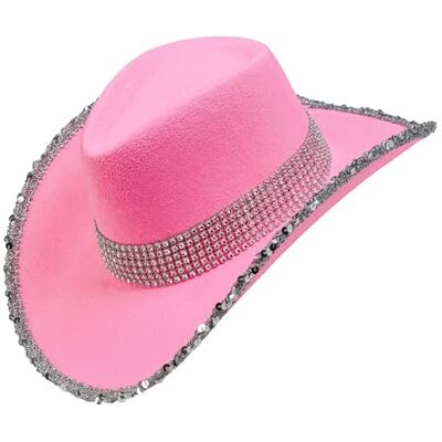 Widmann - Chapeau cowgirl rose - Addio al Nubilato - Accessoire de fête - Publicité Widmann - Chapeau cowgirl rose - Addio al Nubilato - Accessoire de fête - Publicité