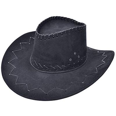 Bristol Novelty - BH438 - Noir - Taille Unique - Chapeau de cowboy - Publicité Bristol Novelty - BH438 - Noir - Taille Unique - Chapeau de cowboy - Publicité