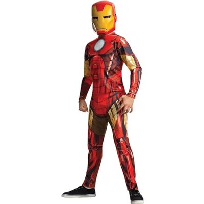 RUBIE'S Avengers Officiel Déguisement Classique Iron Man Enfant Taille Enfant au Choix de Costume Combinaison Rouge avec Masque Pour Carnaval, Halloween, Idée Cadeau de Noël - Publicité RUBIE'S Avengers Officiel Déguisement Classique Iron Man Enfant Taille Enfant au Choix de Costume Combinaison Rouge avec Masque Pour Carnaval, Halloween, Idée Cadeau de Noël - Publicité