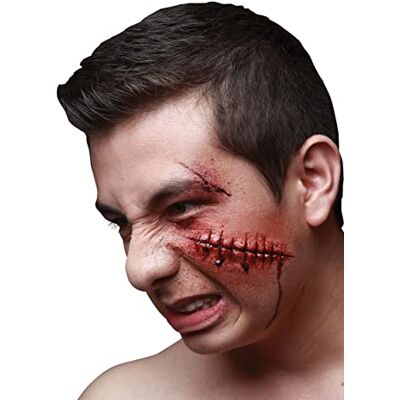 Ghoulish Productions Fausse blessure points de sutures adultes Halloween Rouge Taille Unique - Publicité Ghoulish Productions Fausse blessure points de sutures adultes Halloween Rouge Taille Unique - Publicité