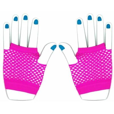 The Glowhouse Gants résille fluo des années 80, courts et longs, couleurs vives - Publicité The Glowhouse Gants résille fluo des années 80, courts et longs, couleurs vives - Publicité