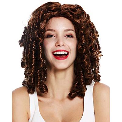 WIG ME UP 91056-1-ZA64 Perruque Dame Carnaval Halloween Baroque Rococo Restauration Gothique Lolita Cosplay Boucles anglaises Longues Brunes - Publicité WIG ME UP 91056-1-ZA64 Perruque Dame Carnaval Halloween Baroque Rococo Restauration Gothique Lolita Cosplay Boucles anglaises Longues Brunes - Publicité