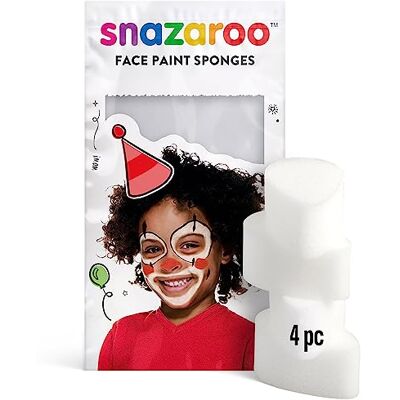 Snazaroo - Lot de 4 Éponges en Forme de Goutte à Pores Fins pour Appliquer le Maquillage, la Poudre et la Crème - Publicité Snazaroo - Lot de 4 Éponges en Forme de Goutte à Pores Fins pour Appliquer le Maquillage, la Poudre et la Crème - Publicité