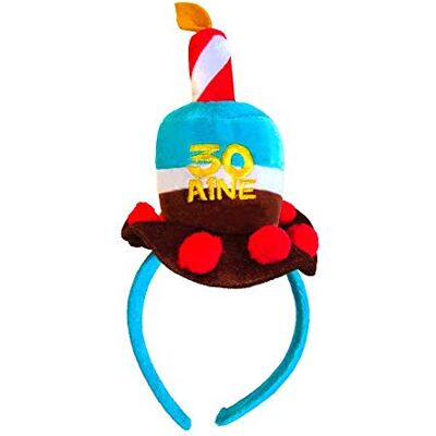 STC Serre Tête Anniversaire Bleu 30 Ans Unité (Lot de 1) Unisex Adulte - Publicité STC Serre Tête Anniversaire Bleu 30 Ans Unité (Lot de 1) Unisex Adulte - Publicité