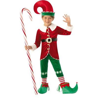 Costume d'elfe pour enfants - Assistant du Père Noël deluxe avec chapeau - Publicité Costume d'elfe pour enfants - Assistant du Père Noël deluxe avec chapeau - Publicité