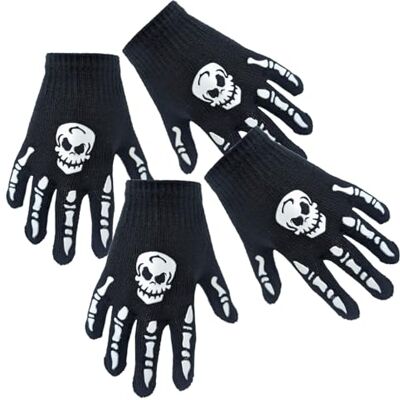 com-four® Gants Squelette Noir, Blanc, Accessoires de Costume avec Motif Carnaval Día de Muertos Cosplay Mains Squelette Effrayantes - Publicité com-four® Gants Squelette Noir, Blanc, Accessoires de Costume avec Motif Carnaval Día de Muertos Cosplay Mains Squelette Effrayantes - Publicité