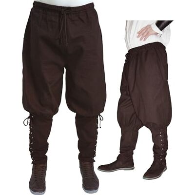 Maylynn Pantalon médiéval avec Poches et laçage Viking/celte - Publicité Maylynn Pantalon médiéval avec Poches et laçage Viking/celte - Publicité
