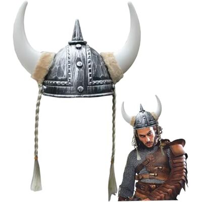 Hbbgdiy Chapeau Viking à Grandes Cornes, Casque de Chevalier en Plastique pour Adultes, Costume de Guerrier médiéval, Accessoires Cosplay fête, Casque Viking pour Hommes et Femmes - Publicité Hbbgdiy Chapeau Viking à Grandes Cornes, Casque de Chevalier en Plastique pour Adultes, Costume de Guerrier médiéval, Accessoires Cosplay fête, Casque Viking pour Hommes et Femmes - Publicité