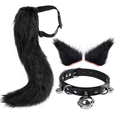 DRESHOW Renard Fausse Fourrure Queue Oreilles De Chat Pince À Cheveux Halloween Costume De Fête Cou Ras Du Cou Cosplay Ensemble pour Adulte Adolescent - Publicité DRESHOW Renard Fausse Fourrure Queue Oreilles De Chat Pince À Cheveux Halloween Costume De Fête Cou Ras Du Cou Cosplay Ensemble pour Adulte Adolescent - Publicité