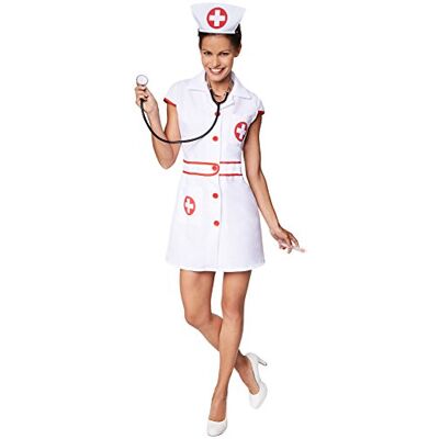 tectake Costume d’infirmière Sexy pour Femme Robe Courte et Sexy avec Une Fermeture éclair continu sur Le Devant Y Compris Serre-tête (M no. 301504) - Publicité tectake Costume d’infirmière Sexy pour Femme Robe Courte et Sexy avec Une Fermeture éclair continu sur Le Devant Y Compris Serre-tête (M no. 301504) - Publicité