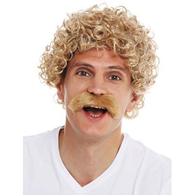 WIG ME UP 2191-ZA82A Perruque Moustache Carnaval Halloween Hommes bouclé Blond années 70 - Publicité WIG ME UP 2191-ZA82A Perruque Moustache Carnaval Halloween Hommes bouclé Blond années 70 - Publicité