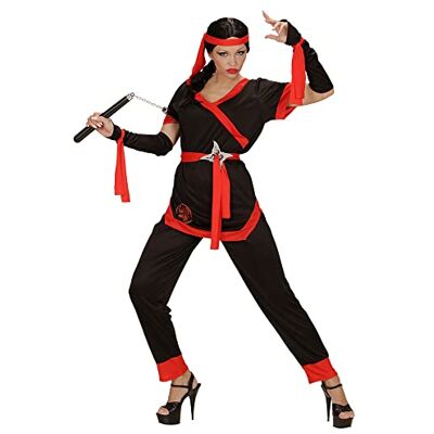 Déguisement de Ninja Girl Widmann XS - Ninja, Noir, Rouge, Motif Asiatique - Publicité Déguisement de Ninja Girl Widmann XS - Ninja, Noir, Rouge, Motif Asiatique - Publicité