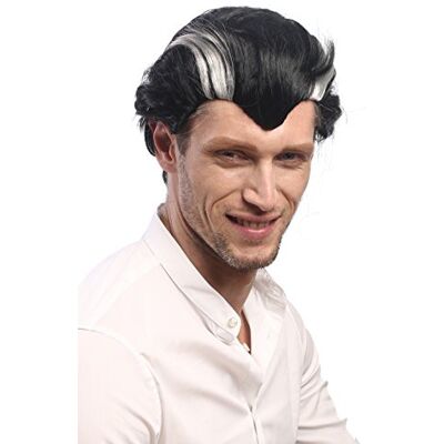 WIG ME UP XH-820-ZA103-ZA68A Perruque Hommes Carnaval Halloween Courts mèche Gris Noir dégarni Vampire Dracula - Publicité WIG ME UP XH-820-ZA103-ZA68A Perruque Hommes Carnaval Halloween Courts mèche Gris Noir dégarni Vampire Dracula - Publicité
