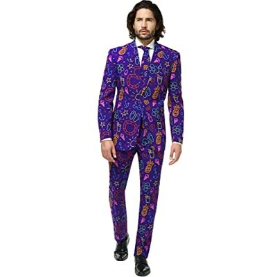 OppoSuits Opposuits Crazy Prom Suits for Men – Doodle Dude – Comes with Jacket, Pants and Tie in Funny Designs Costume d'homme Homme (Lot de 1) - Publicité OppoSuits Opposuits Crazy Prom Suits for Men – Doodle Dude – Comes with Jacket, Pants and Tie in Funny Designs Costume d'homme Homme (Lot de 1) - Publicité