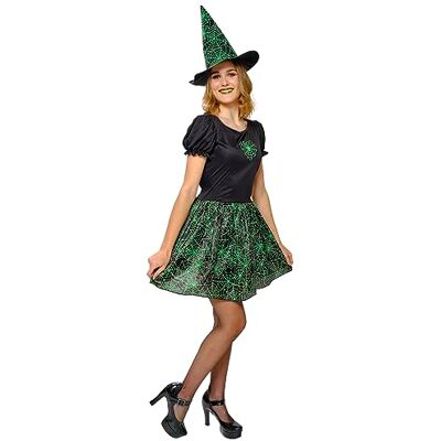 Déguisement de Sorcière en Toile d'Araignée Vert Néon de Rubie's - Costume - Publicité Déguisement de Sorcière en Toile d'Araignée Vert Néon de Rubie's - Costume - Publicité